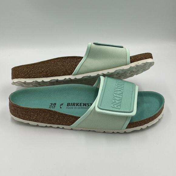 Birkenstock Tema Mint Textile Sandals Slides 38 / 7 Narrow - Picture 3 of 8